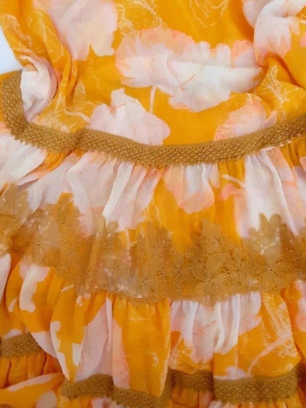Free People Intimately Make Your Move Maxi Slip Dress Yellow Combo Size XS NWOT - Picture 9 of 13